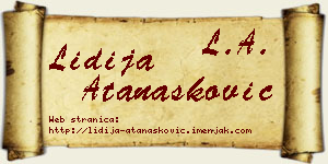 Lidija Atanasković vizit kartica